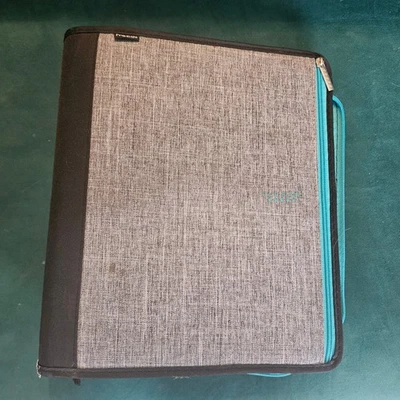 Carpeta Mead Five Star Trapper Keeper Folio Azul, Gris y Negro Estilo Cremallera Foto 1 de 4