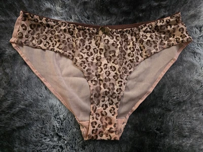 Bikini Panty Gigi Amore Beige Malla Estampado Leopardo Talla 2L Foto 1 de 4