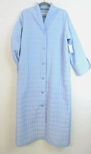 I. Magnin Blue L Foulard Women's Long Robe In Vienna Size Large NEW - Picture 1 of 7
