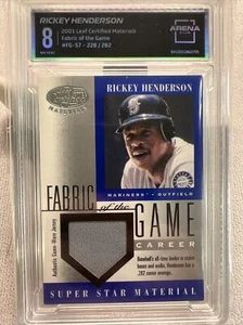 Maglietta 2001 Leaf Certified RICEY HENDERSON/282 Gioco Usata Classificata Arena Club 8 - Foto 1 di 2