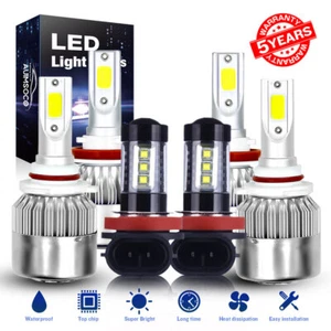 6x For Jeep Compass 2014-2020 LED Headlight Fog Light White Bulbs Kit High Low - Bild 1 von 14