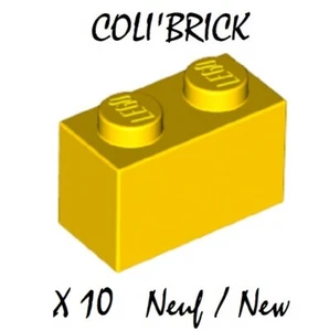 Lego 3004 - 10x Briques / Brick 1x2 - Jaune / Yellow - 93792 - New Neuf - Photo 1/1