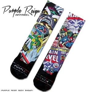 Calcetines Purple Reign "END GAME"" Personalizados Premium (TODOS TALLA) jordan 1 Marvel Avengers - Imagen 1 de 1