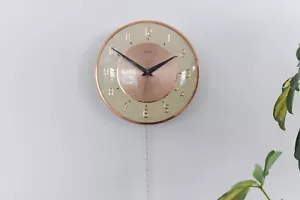 Vintage Bronze 1960s Metamec Electric Wall Clock - Picture 1 of 8