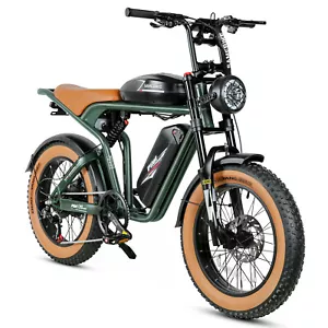 Ebike 20''Fat Tire Mountain Electric Bicycle for Adults 1200W 48V 37Mph E-bike - Picture 1 of 16