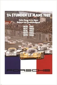 vintage car poster 24 LE MANS 1985 elegant fast RACING MACHINE 20x30 - Picture 1 of 1