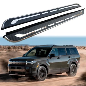 Aluminum Black Running Board fits for Hyundai Santa Fe 2024 2025 Side Step Bars - Picture 1 of 9