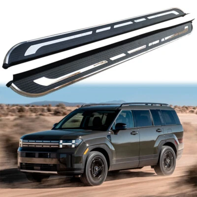 Aluminum Black Running Board fits for Hyundai Santa Fe 2024 2025 Side Step Bars - Image 1 of 4
