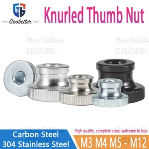 Knurled Thumb Nut Carbon Steel / Stainless Steel M3 - M12 Step Nuts for Bolts - Picture 1 of 39