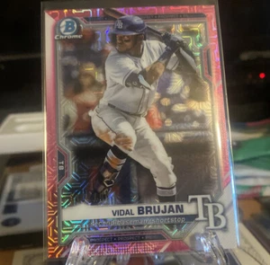 VIDAL BRUJAN 2021 BOWMAN CHROME PROSPECTS PINK FUSCHIA /199 REFRACTOR # BCP-19 - Picture 1 of 2