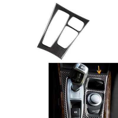 Carbon Fiber Console Gear Shift Box Frame Trim Fit For BMW X5 X6 E70 E71 2009-13 - Image 1 of 4