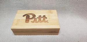 PITT PITTSBURGH Wine Bottle Opener Two Piece Corkscrew Gift Set w/ Bamboo Box - Picture 1 of 4