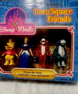 1988 Disney Magic Town Square Friends Pooh Cinderella Tigger Eeyore Figures 2" - Picture 1 of 9