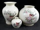 Lenox Serenade Group of 1 Miniature Bud Vase 1 Medium Vase and 1 Globe Vase