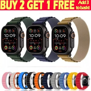 Correa de nailon alpina para Apple Watch Series10 9 8 7 6 5 4 Ultra Loop 44/45/49 mm - Imagen 1 de 43