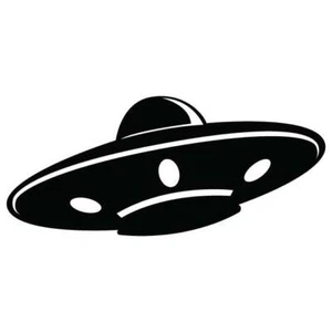UFO SAUCER 2 Decals vinyl SALE decal sticker window door decor car laptop v6 - Picture 1 of 2