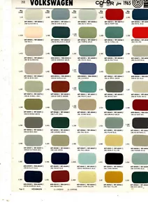 1957 1958 1959 1960 1961 1962 1963 1964 1965 VOLKSWAGEN PAINT CHIPS 65MS DUP - Bild 1 von 1