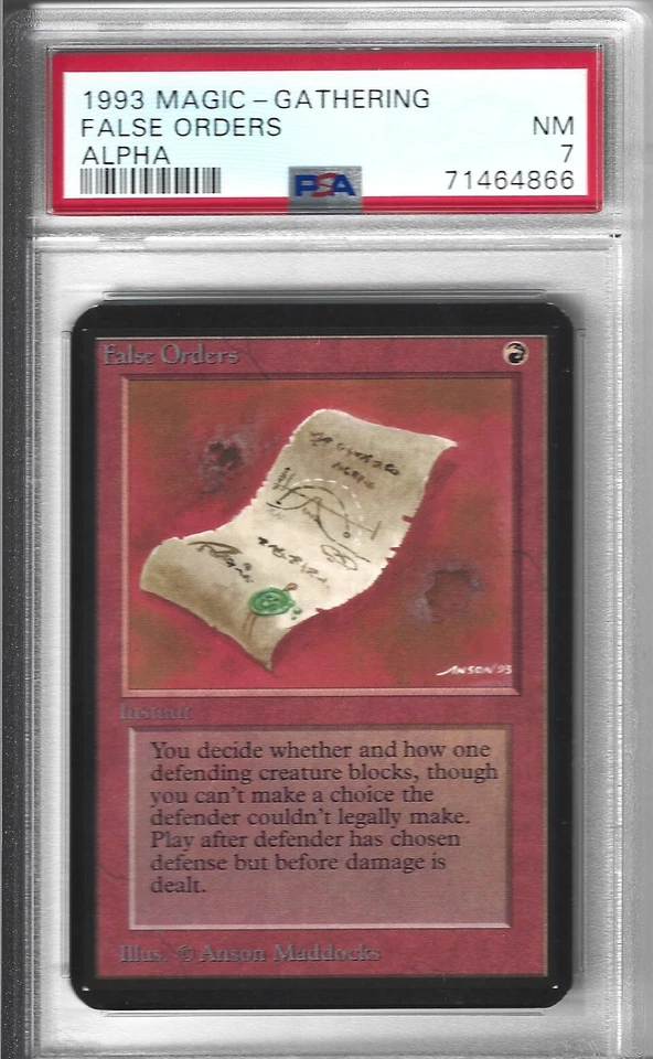 Magic MTG - Alpha - False Orders - NM PSA 7 - Image 1 of 1