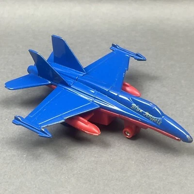 Vintage Diecast Blue Angels F/A-18 Jet Pullback Friction Action Drive - Image 1 of 4