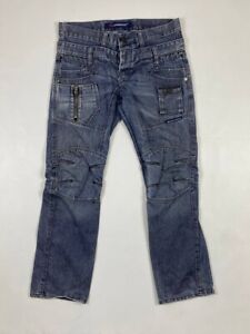 CIPO & BAXX Gray Denim Cargo Baggy Double Waist Jeans W34 L32