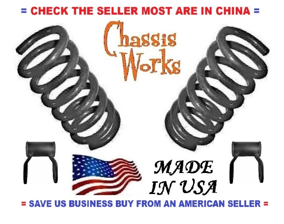 1998-2012 Ford Ranger Mazda B 2WD 2" Drop Coils Lowering Springs 2" Shackles Kit - Image 1 of 1