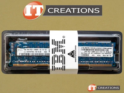 IBM 4GB PC3-14900R DDR3-1866 REGISTERED ECC 1RX4 MEMORY MODULE 00D5020-RETAIL - Image 1 of 2