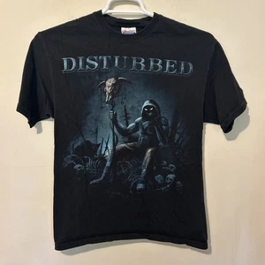 Disturbed Band Hanes T-Shirt Herren Medium schwarz Konzert Retro Y2K Metal Musik - Bild 1 von 11