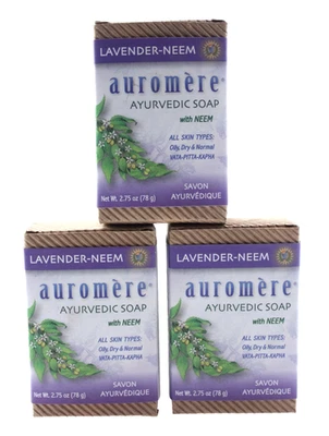 3-PACK / Ayurvedic Bar Soap with Neem, Lavender-Neem - 2.75 oz (78 g) - Image 1 of 4