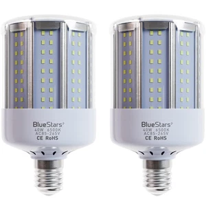 2-Pack 40W E26 LED Corn Light Bulbs E26 Medium Base 2900 Lumens Super Bright ... - Picture 1 of 9