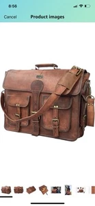 Borsa a tracolla messenger da viaggio vintage in pelle fatta a mano 18 pollici *NUOVA* - Foto 1 di 8