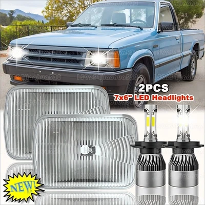 Par de faros LED DRL blancos 5x7'' 7X6" aptos para Mazda B2200 B2600 RX-7 Foto 1 de 4