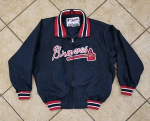 MAJESTIC ATLANTA BRAVES DUGOUT MLB ZIP-UP JACKET YOUTH SIZE: MEDIUM  - Picture 1 of 8