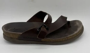 Mephisto Helen Toe Loop Slide Sandalen braun Leder Gr. 10 EU40 Kork Gummisohle - Bild 1 von 8