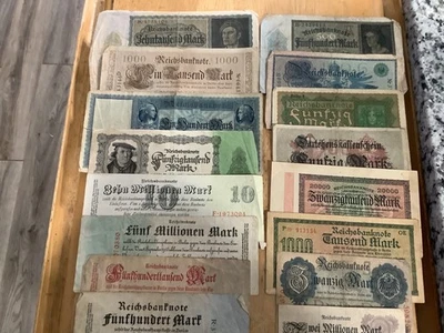 Lote de 20 billetes Alemania 1908-1937 marcos.  N3217 Foto 1 de 4