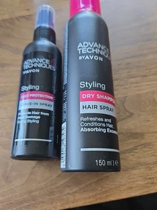 Avon ADVANCE Techniques Hair Styling Leave In Spray & Dry Shampoo New - Picture 1 of 4