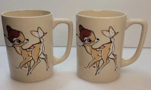 Vintage 1960's Set of 2 Marco Polo brand Bambi Character Coffee Cups 4'' - Picture 1 of 3