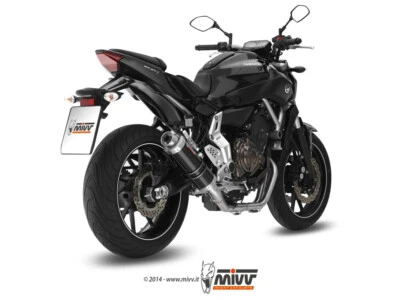 Mivv Scarico Completo per  YAMAHA MT-07 / FZ-07 2014 > 2022 GP BLACK HIGH - Immagine 1 di 3