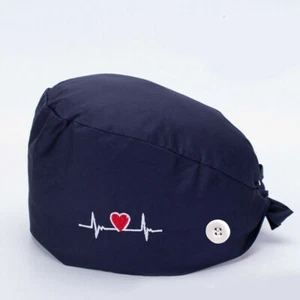 Surgical Scrub Cap Doctor Nurse Cotton Bouffant Adjustable Head Cover Print Hat- - Picture 1 of 94