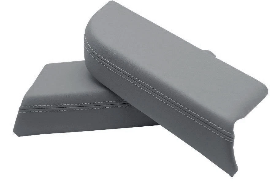 Se adapta a cubiertas de reposabrazos de panel de puerta de cuero sintético gris para Honda Pilot 09-15 Foto 1 de 1