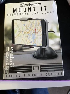 ACONIC MOUNT IT UNIVERSAL CAR MOUNT Fits devices up to 5.5" - Picture 1 of 2