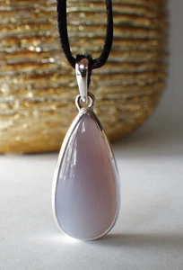 JEWELRY PIECES Pendant Stone Chalcedon Chalcedon Silver - Picture 1 of 3