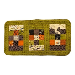 Vintage Halloween Handmade Patchwork Quilted Table Runner 24” x 13” Autumn Fall - Picture 1 of 10
