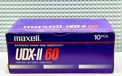 MAXELL  UDX-II  60    TYPE II     BOX OF 10  CASSETTE  TAPES (SEALED) - Image 1 of 4