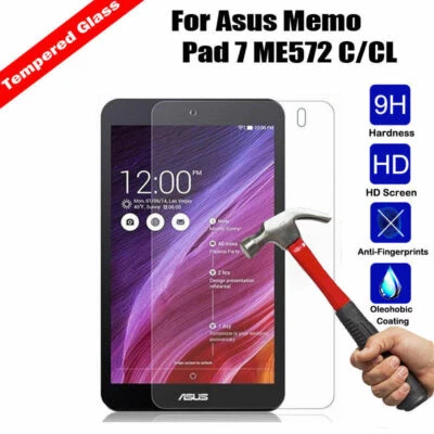 2Pcs for Asus Memo Pad 7 ME572 C CL Tempered Glass Screen Protector Anti-Scratch - Image 1 of 4