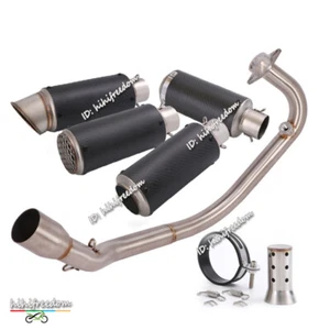 Puntas silenciador de carbono para sistema ATV CF-Moto ST125 escape tubo de enlace frontal - Imagen 1 de 12