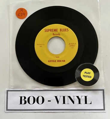 Little Oscar  I Tried/The Message 7” Funk Soul Blues Vinyl Record VG+ - Image 1 of 4