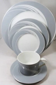 GREY PEARL by Block Spal 5 Piece Place Setting NEW NEVER USED made in Portugal - Picture 1 of 23