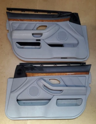 Tarjetas interiores de puerta delantera y trasera izquierda derecha BMW E39 1997-03 540i 528i moldura OEM Foto 1 de 4