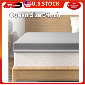 Extra Firm Mattress Topper Queen Size 3 Inch - Memory Foam Mattress Topper for B - Picture 1 of 8