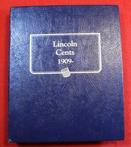 Álbum usado Lincoln Cent Whitman 1909-1958 F-UNC faltan 4 monedas alto grado A46 - Imagen 1 de 17